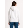 Biçomi Üç İplik Kapüşonlu Kanguru Çepli SweatShirt Hoodie - Beyaz