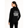 Biçomi Üç İplik Kapüşonlu Ön Ve Arka Baskılı SweatShirt Hoodie - Siyah