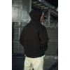 Biçomi Üç İplik Penye Kapşonlu Basic SweatShirt - Siyah