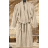 Bicomi Ultra Emici & Cilt Dostu %100 Pamuklu Bej Kimono Bornoz