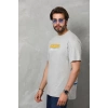 Biçomi Unisex Basic Bisiklet Yaka Oversize T-Shirt - Gri