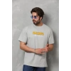 Biçomi Unisex Basic Bisiklet Yaka Oversize T-Shirt - Gri