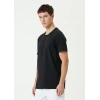 Biçomi Unisex Basic Bisiklet Yaka Regular T-Shirt - Siyah
