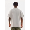 Biçomi Unisex Baskılı Oversize T-Shirt - Gri