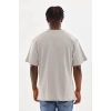 Biçomi Unisex Baskılı Oversize T-Shirt - Gri