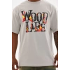 Biçomi Unisex Baskılı Oversize T-Shirt - Gri