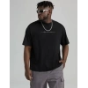 Biçomi Unisex Baskılı Oversize T-Shirt - Siyah