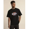Biçomi Unisex Baskılı Oversize T-Shirt - Siyah