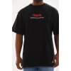 Biçomi Unisex Baskılı Oversize T-Shirt - Siyah