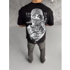 Biçomi Unisex Baskılı Oversize T-Shirt - Siyah