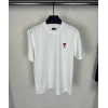 Biçomi Unisex Bisiklet Yaka Baskılı Oversize T-Shirt - Beyaz