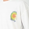 Biçomi Unisex Bisiklet Yaka Baskılı Oversize T-Shirt - Beyaz
