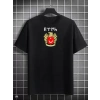 Biçomi Unisex Bisiklet Yaka Baskılı Oversize T-Shirt - Siyah