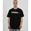 Biçomi Unisex Bisiklet Yaka Baskılı Oversize T-Shirt - Siyah