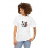 Biçomi Unisex Bisiklet Yaka Baskılı T-Shirt - Beyaz