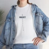 Biçomi Unisex Bisiklet Yaka Baskılı T-Shirt - Beyaz