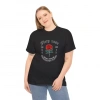 Biçomi Unisex Bisiklet Yaka Baskılı T-Shirt - Siyah