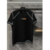 Biçomi Unisex Dikişli Baskılı Oversize T-Shirt - Siyah