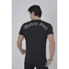 Biçomi Unisex Göğüs File Aksesuarlı T-shirt - Siyah
