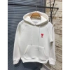 Biçomi Unisex Kapşonlu Baskılı Sweetshirt - Beyaz
