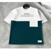 Biçomi Unisex Torba Cep Detaylı  Parçalı T-Shirt - Lacivert