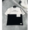 Biçomi Unisex Torba Cep Detaylı  Parçalı T-Shirt - Siyah