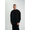 Biçomi Uzun Kol Bisiklet Yaka Basic SweatShirt - Siyah