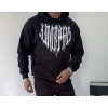 Biçomi Uzun Kol Kapşonlu Baskılı SweatShirt - Siyah