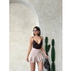 BİÇOMİ Valonlu fırfırlı şort bej s24683