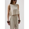 Biçomi Yandan Bağlamalı Crop Bluz