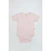 Organik Natural Basic Style Yarım Kol Body Bs17103 Pembe
