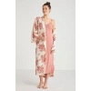 Catherines %100 Viskon Çiçek Desen 2li Sabahlık Gecelik Takımı