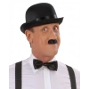 Charlie Chaplin Stil Yetişkin Şapkası – Siyah Melon Parti Şapkası