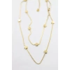 Çiçek Kolye-60 cm - Altın