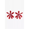 Çiçek Küpe - Kırmızı