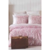 Çift Kişilik Nevresim Takımı Pamuklu Vintage Pembe Paisley