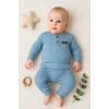 Çizgili Kumaş % 100 Pamuk 2li Unisex Takım