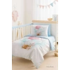 Dijital Baskılı 3d Pamuklu Yenidoğan Bebek Nevresim Takımı Elephant Baloon Blue