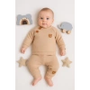 Jakarlı Omuzdan Düğmeli 2li Erkek Bebek Takımı