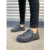 JY502 Bold Bağcıklı Cilt Erkek Günlük Sneaker Ayakkabı CST - Siyah