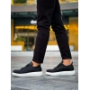 JY814 Axel Bağcıklı Cilt Erkek Günlük Sneaker Ayakkabı CBT Siyah