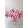 Kareli Saçaklı Kırmızı Masa/piknik/sofra Örtüsü 165x170 Cm