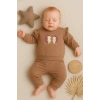 Kirpi Nakışlı % 100 Pamuk 2li Kız Bebek Takım