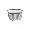 Linea Kare Çizgi Desenli Kase 4 Lt Biçomi-BNM-3712