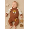 Littie Fox Nakışlı % 100 Pamuklu 2li Erkek Takım
