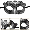 Maskeli Balo Antik Gri Gümüş Eskitilmiş Maske Balo Venedik