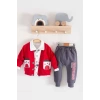 Mause Gömlek Yakalı 3lü Erkek Bebek Takımı