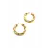 Metal Halka Küpe - Altın