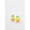 Mineli Ananas Küpe - Altın