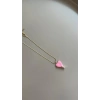 Mineli Kalp Kolye - Pembe